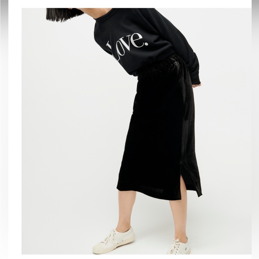 J. Crew Velvet Pull On Skirt NWT